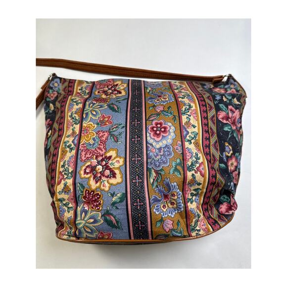 Richmark Vintage Floral Patchwork Crossbody Purse Made in USA Denim Retro Granny - Picture 4 of 13